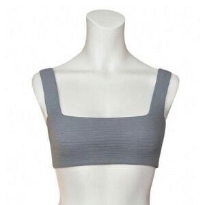 Rumer the Label Rosa Crop Seafoam Ribbed Square Neck Bikini Top Swimwear Size L